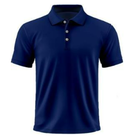 Polo 3 boutons bleu